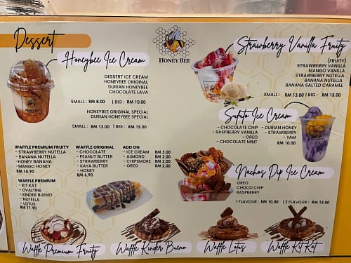 honeybee menu 1